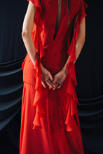 Drop-Waist Flared Dress