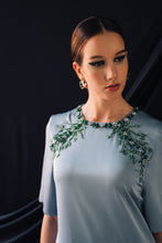 Column Cheongsam with Short Sleeves