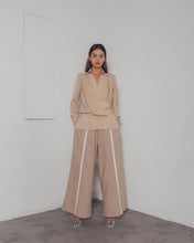 KHAKI WIDE LEG PANTS