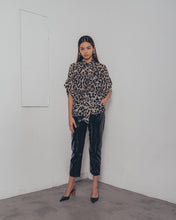 LEOPARD PRINT ORGANZA SHIRT