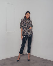 LEOPARD PRINT ORGANZA SHIRT