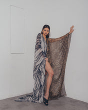 PRINTED CHIFFON CAFTAN