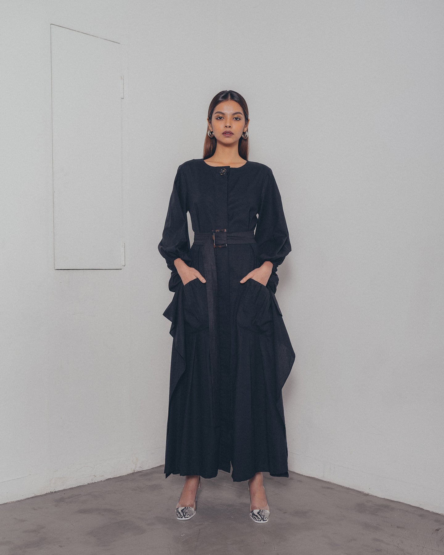 BLACK LINEN DRESS