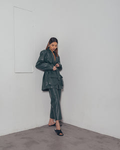 GREEN LEATHER JACKET