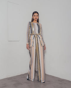 SEQUIN WIDE LEG PANTS