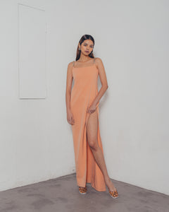 BLUSH CHAIN SLIT DRESS