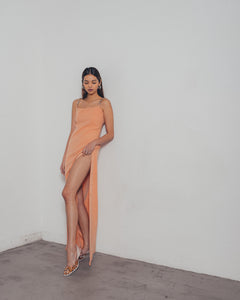 BLUSH CHAIN SLIT DRESS
