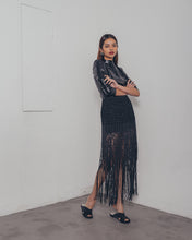 BLACK TASSLE SKIRT