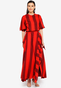 Striped Linen Cocoon Sleeve Top