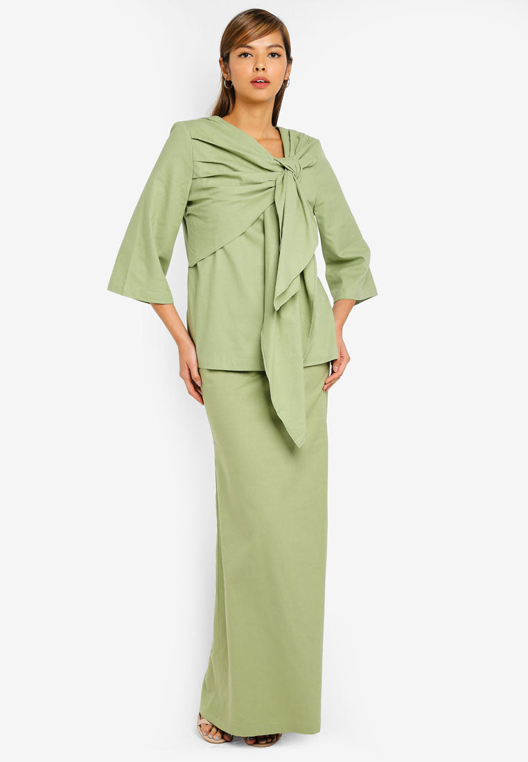 DAHLIA KNOTTED KURUNG KEDAH - GREEN