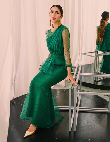 Areena Drape Peplum Kurung