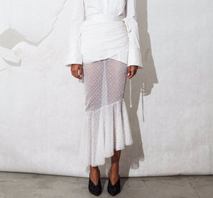 Polka Draped Skirt