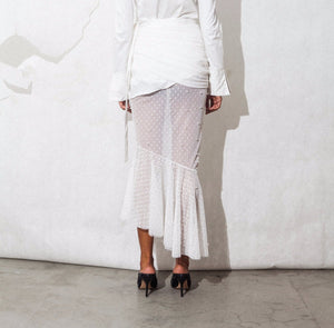 Polka Draped Skirt