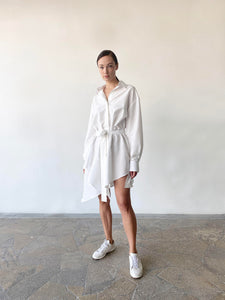 PRE-ORDER: WHITE COTTON SHIRTDRESS